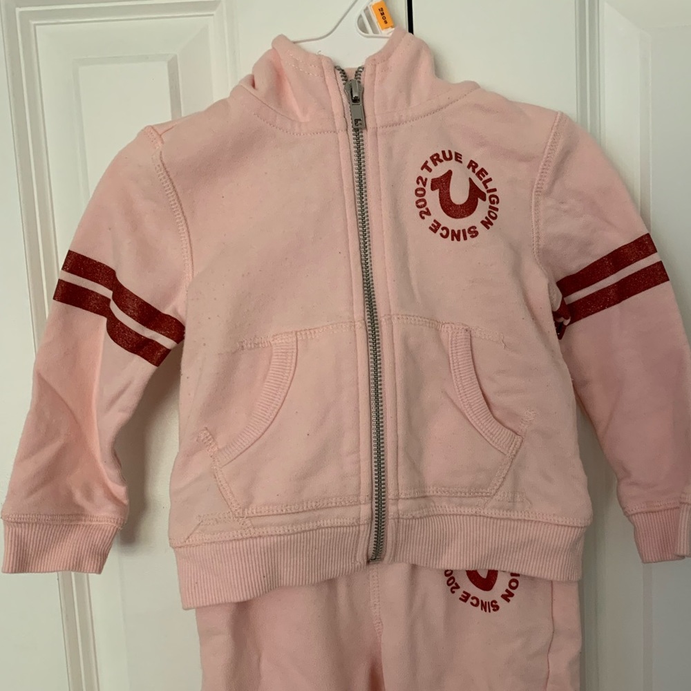 Pink toddler True Religion sweatsuit